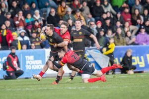 Innendreiviertel Anton Gleitze zeigte im Spiel gegen Belgien eine starke Leistung. Foto: F&S